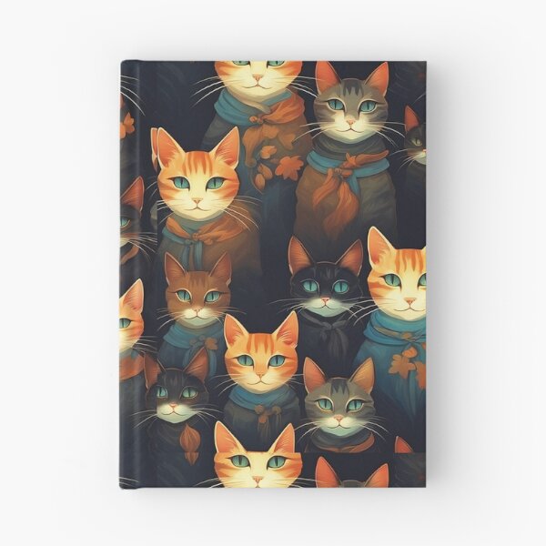 Item preview, Elegancia felina: gatos vintage pintados al óleo en un patrón adorable designed and sold by AkraidaxDesign.