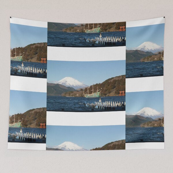 Item preview, Japanese Drawing Mount Fuji with boat 5 designed and sold by MerchQuiTue.