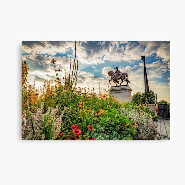 St Louis Statue Flag Print, STL, St Louis, Saint Louis Statue, STL Art