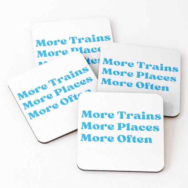 Item preview, More Trains. More Places. More Often. designed and sold by BitofLiz.