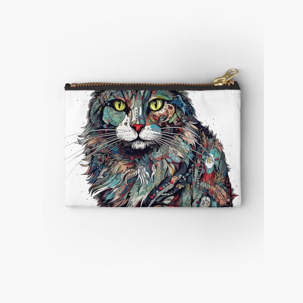 Item preview, Purr-fect Norwegian Forest Cat Art: Mixed-Media | Adorable Home Decor designed and sold by DooodleGod.