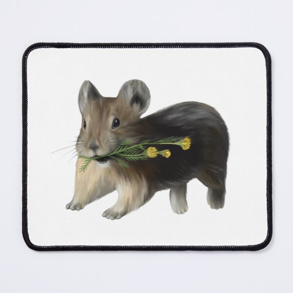 Item preview, American Pika with Flowers designed and sold by Wondersofwhimsy.