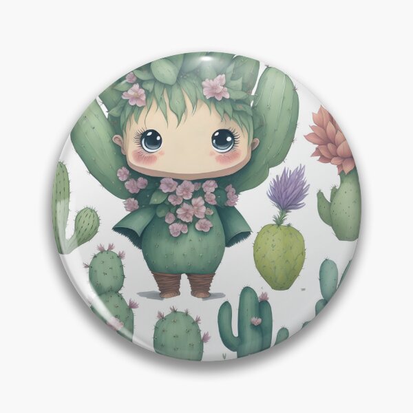 Item preview, Watercolor Cactus, desert Cactus, Cute cactus boy and girl designed and sold by Piniatá P.