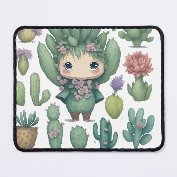 Item preview, Watercolor Cactus, desert Cactus, Cute cactus boy and girl designed and sold by Piniatá P.