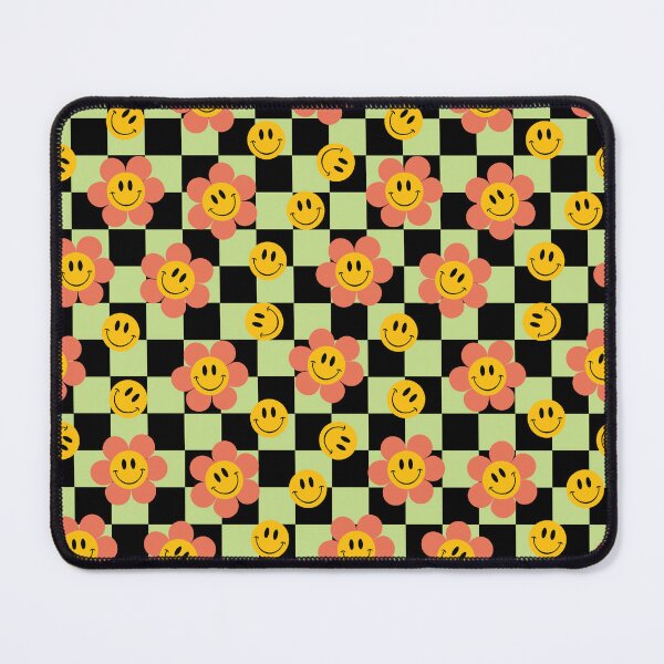 Item preview, Retro Checkerboard Pattern with Flowers designed and sold by BlossomNote.