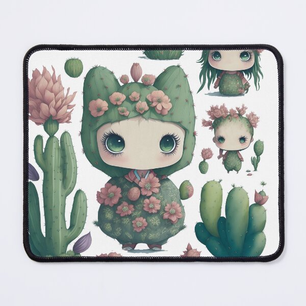 Item preview, Watercolor Cactus, desert Cactus, Cute cactus boy and girl designed and sold by Piniatá P.