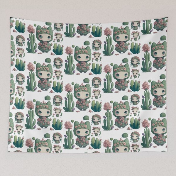Item preview, Watercolor Cactus, desert Cactus, Cute cactus boy and girl designed and sold by Piniatá P.