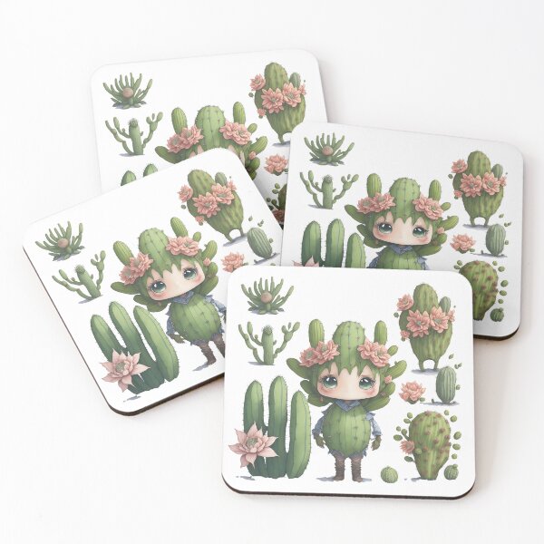 Item preview, Watercolor Cactus, desert Cactus, Cute cactus boy and girl designed and sold by Piniatá P.