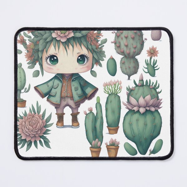 Item preview, Watercolor Cactus, desert Cactus, Cute cactus boy and girl designed and sold by Piniatá P.