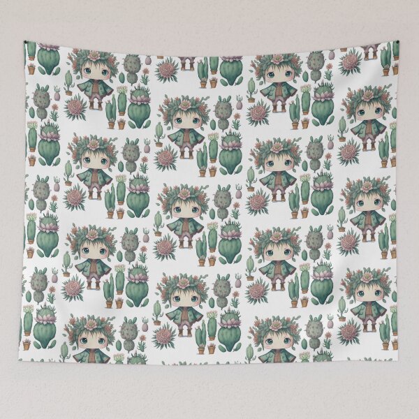 Item preview, Watercolor Cactus, desert Cactus, Cute cactus boy and girl designed and sold by Piniatá P.