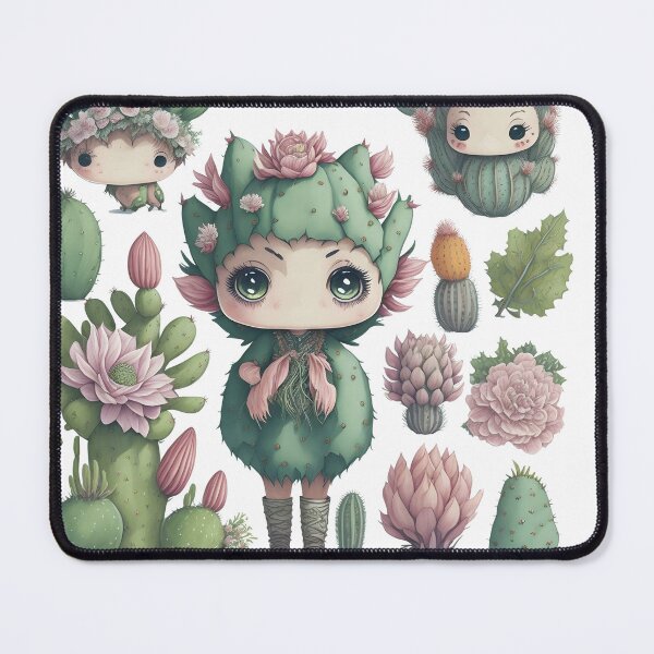 Item preview, Watercolor Cactus, desert Cactus, Cute cactus boy and girl designed and sold by Piniatá P.