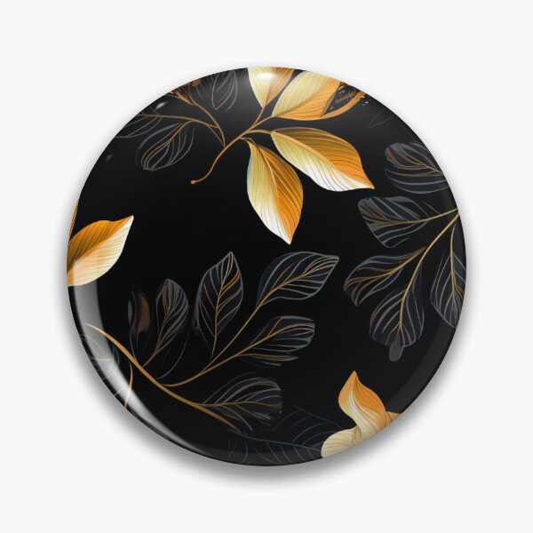 Item preview, Golden leaves, black background designed and sold by TogetherDshop.