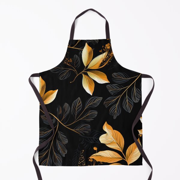 Item preview, Golden leaves, black background designed and sold by TogetherDshop.