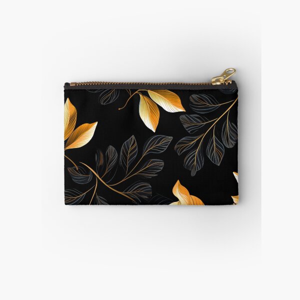 Item preview, Golden leaves, black background designed and sold by TogetherDshop.