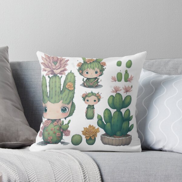 Item preview, Watercolor Cactus, desert Cactus, Cute cactus boy and girl designed and sold by Piniatá P.