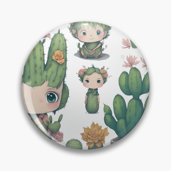 Item preview, Watercolor Cactus, desert Cactus, Cute cactus boy and girl designed and sold by Piniatá P.