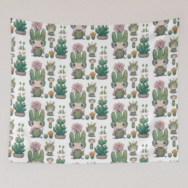 Item preview, Watercolor Cactus, desert Cactus, Cute cactus boy and girl designed and sold by Piniatá P.