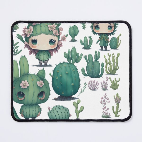 Item preview, Watercolor Cactus, desert Cactus, Cute cactus boy and girl designed and sold by Piniatá P.