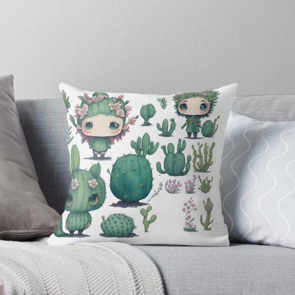 Item preview, Watercolor Cactus, desert Cactus, Cute cactus boy and girl designed and sold by Piniatá P.