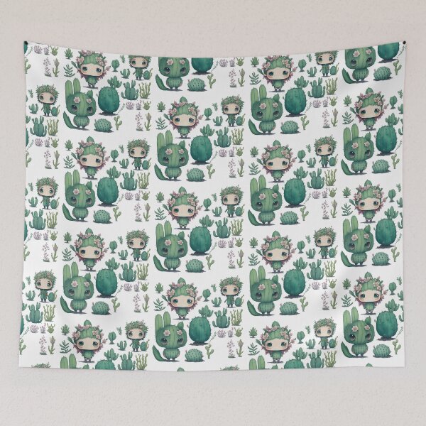 Item preview, Watercolor Cactus, desert Cactus, Cute cactus boy and girl designed and sold by Piniatá P.