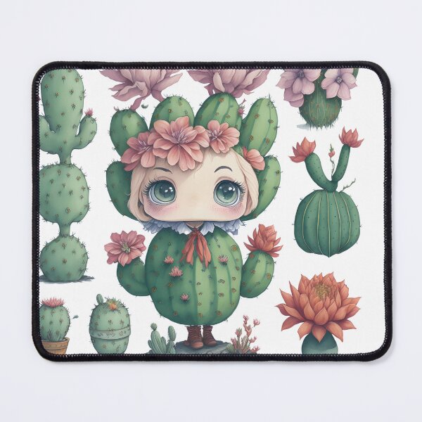 Item preview, Watercolor Cactus, desert Cactus, Cute cactus boy and girl designed and sold by Piniatá P.