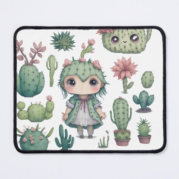 Item preview, Watercolor Cactus, desert Cactus, Cute cactus boy and girl designed and sold by Piniatá P.