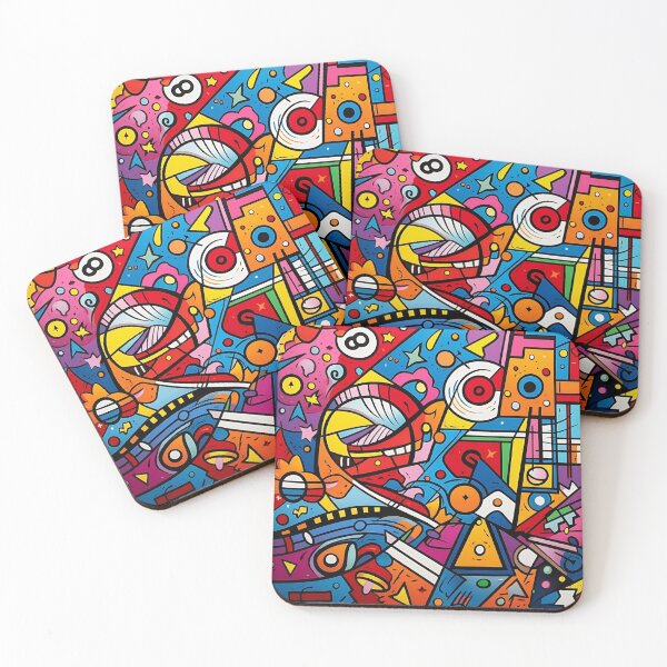 Item preview, Vibrant Explosion of Colors - Dynamic Patterns and Energetic Shapes designed and sold by Artclubseven.