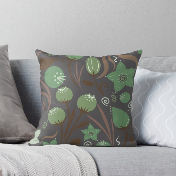 Item preview, Exotic Flowers in moody green designed and sold by DigThatPrint.