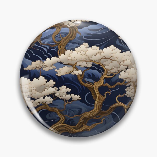 Item preview, Whispering Skies - Asian Fantasy Fabric with Clouds and Trees designed and sold by vadimcarazan.