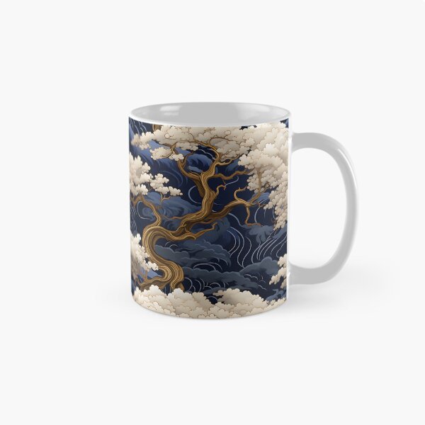 Item preview, Whispering Skies - Asian Fantasy Fabric with Clouds and Trees designed and sold by vadimcarazan.