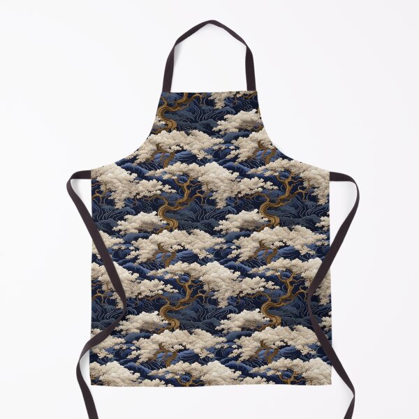 Item preview, Whispering Skies - Asian Fantasy Fabric with Clouds and Trees designed and sold by vadimcarazan.