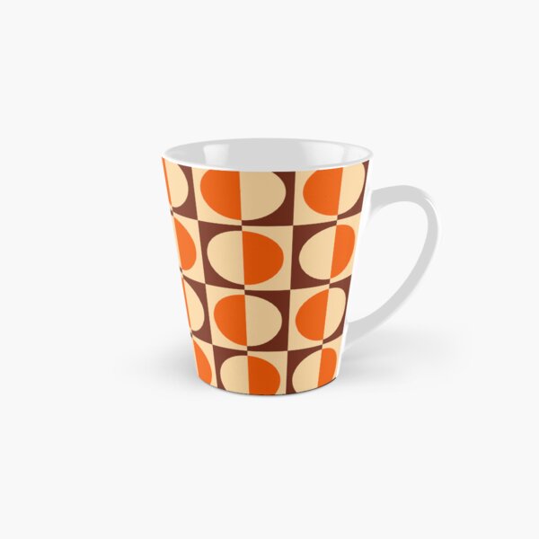 Item preview, 70s Retro Vintage Style Geometric Design Orange Brown and Beige designed and sold by tonymagnerart.