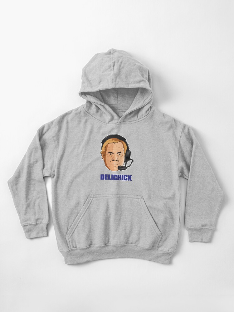 bill belichick vector cartoon Kids Pullover Hoodie