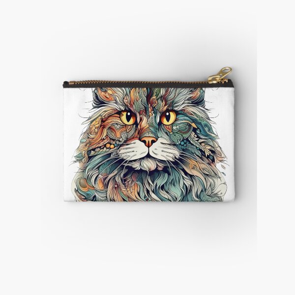 Aperçu de l'œuvre Norwegian Forest Cat Surreal Tee & Gifts - Artful Imaginary Feline créée et vendue par DooodleGod.
