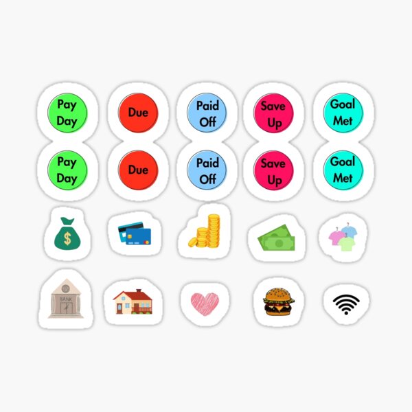 Budget Stickers for Planner, Finance Stickers for Planner, Budget Tracking  Stickers, Bill Pay Stickers, Budget Planner Stickers, Money B-024 