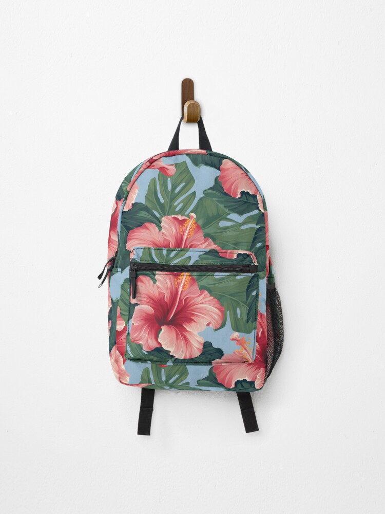 Thumbnail 1 of 3, Backpack, Hibiscus Flowers Pattern 2 designed and sold by DigitalPatternx.