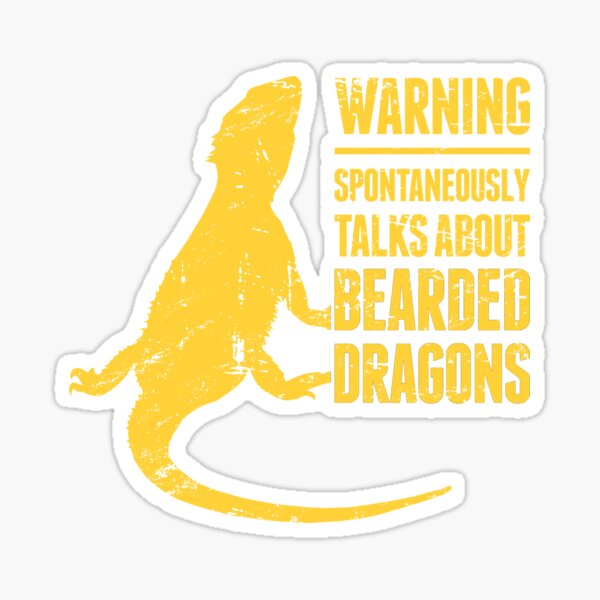 Item preview, WARNING | Funny Bearded Dragon Graphic designed and sold by Jam Jar.