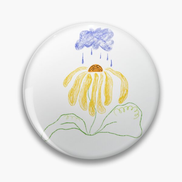 Item preview, Sad Flower Fella with Rain cloud over head designed and sold by HomeintheMush.