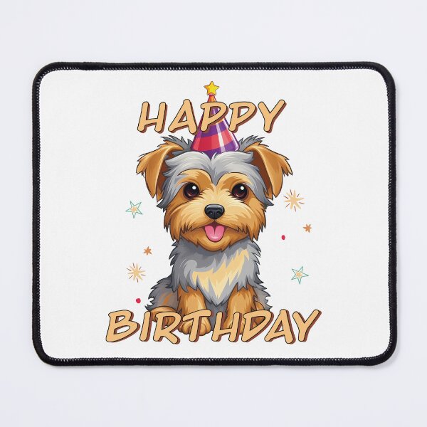 Item preview, Happy Birthday Yorkie designed and sold by SatooDesign.