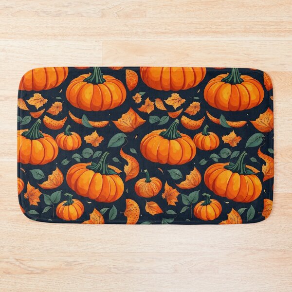 Item preview, Orange pumpkins Halloween pattern designed and sold by elearah1.