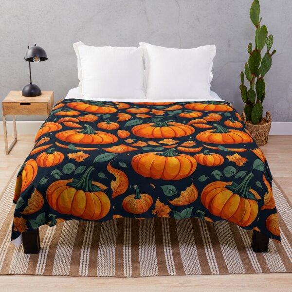Item preview, Orange pumpkins Halloween pattern designed and sold by elearah1.