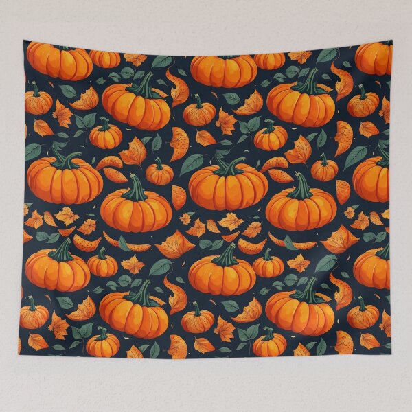 Item preview, Orange pumpkins Halloween pattern designed and sold by elearah1.