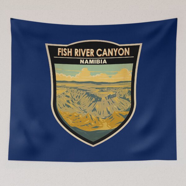 Item preview, Fish River Canyon Namibia Badge designed and sold by KrisSidDesigns.