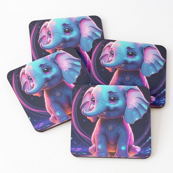 Item preview, Itty Bitty Elephant, Colorful Elephant, Bold color designed and sold by GlunmanStore.