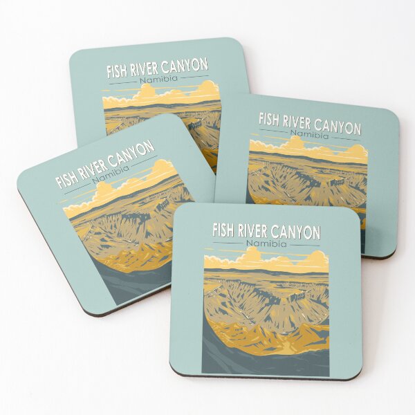 Item preview, Fish River Canyon Namibia Travel Art Vintage designed and sold by KrisSidDesigns.