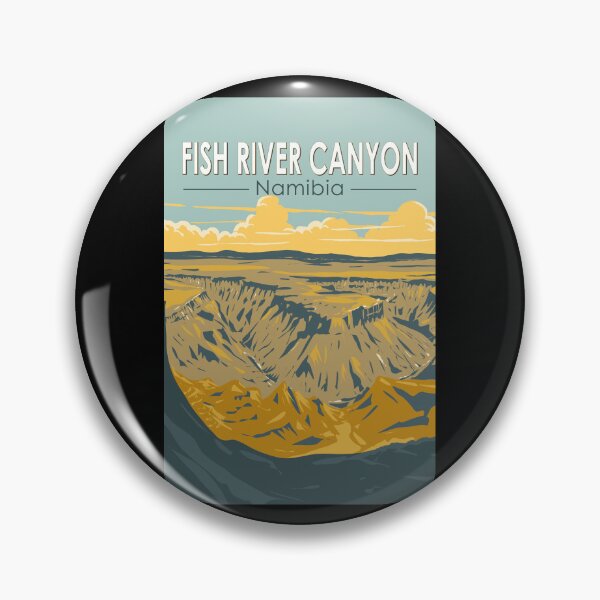 Item preview, Fish River Canyon Namibia Travel Art Vintage designed and sold by KrisSidDesigns.