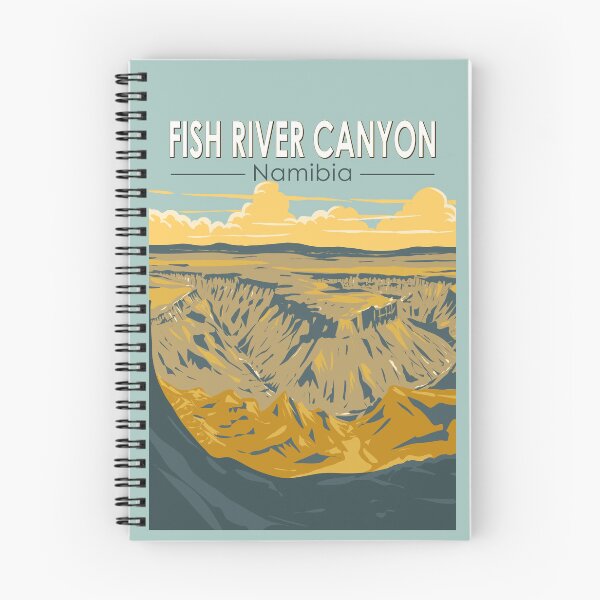 Item preview, Fish River Canyon Namibia Travel Art Vintage designed and sold by KrisSidDesigns.