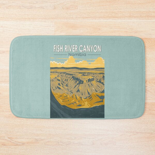 Item preview, Fish River Canyon Namibia Travel Art Vintage designed and sold by KrisSidDesigns.