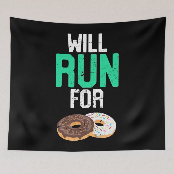 Item preview, Will Run For Donuts Funny Fitness T-Shirt, Donut Workout Gift designed and sold by 14thFloor.