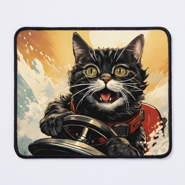 Item preview, Retro Cats Summertime Boating | Vintage Style  designed and sold by KittyStampedeCo.